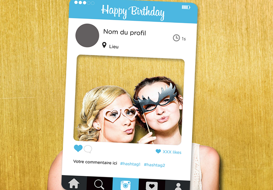 Impression cadre photobooth personnalise Instagram