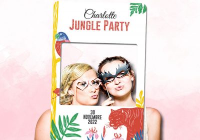 impression-cadre-photobooth-personnalisable-theme-jungle-evenement-anniversaire-bapteme