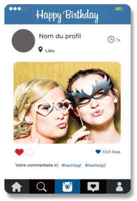 cadre polaroid Instagram personnalise